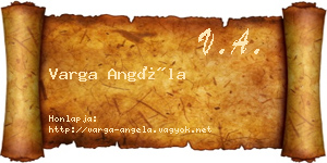 Varga Angéla névjegykártya